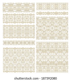 Set of decorative ribbons