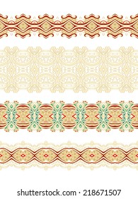 Set of decorative ribbons