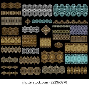 Set of decorative ribbons
