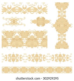 Set of decorative ribbons
