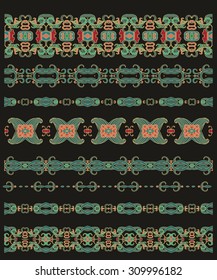 Set of decorative ribbons