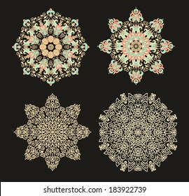 Set of decorative rosettes