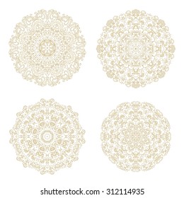 Set of decorative rosettes- snowflakes