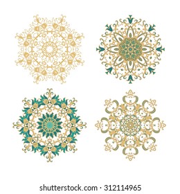 Set of decorative rosettes- snowflakes