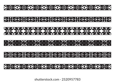 Set dekorativer nahtloser Zierrand - modular