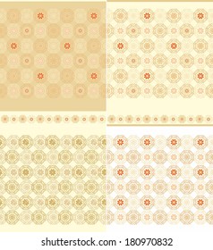 Set  of decorative seamless patterns