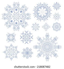 Set of decorative snowflakes