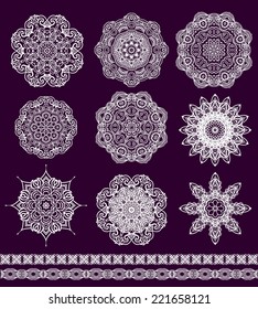 Set of decorative snowflakes