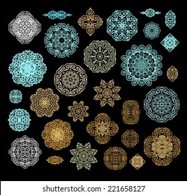 Set of decorative snowflakes