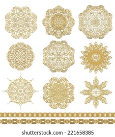 Set of decorative snowflakes