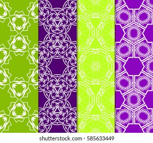 set of decorative spring floral seamless pattern. template for greeting card, invitation, wallpaper, print, decor