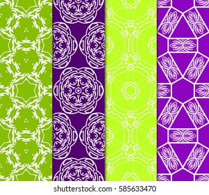 set of decorative spring floral seamless pattern. template for greeting card, invitation, wallpaper, print, decor