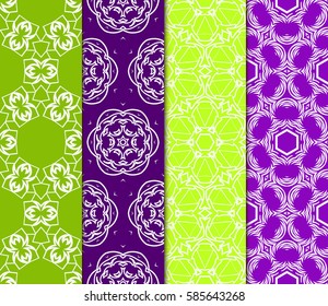 set of decorative spring floral seamless pattern. template for greeting card, invitation, wallpaper, print, decor