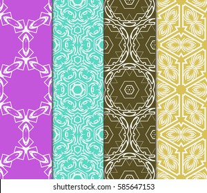 set of decorative spring floral seamless pattern. template for greeting card, invitation, wallpaper, print, decor