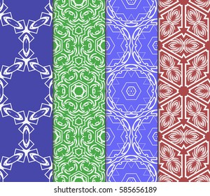 set of decorative spring floral seamless pattern. template for greeting card, invitation, wallpaper, print, decor