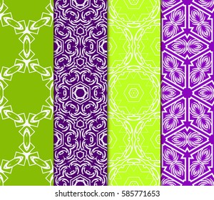set of decorative spring floral seamless pattern. template for greeting card, invitation, wallpaper, print, decor