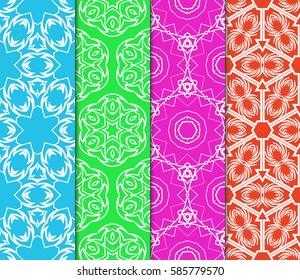 set of decorative spring floral seamless pattern. template for greeting card, invitation, wallpaper, print, decor
