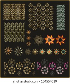 set of decorative stars