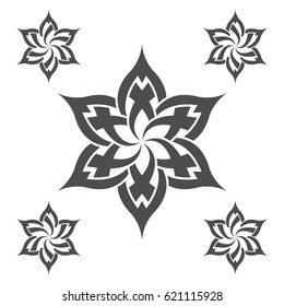 Set of decorative stars. Abstract decoration. 
