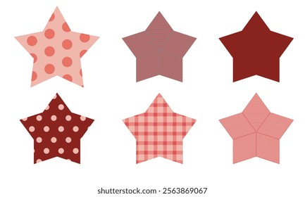 set of decorative stars with different decorations