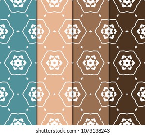 set of decorative super floral seamless pattern. vector illustration. for invitation, greeting card, wallpaper, interior.
