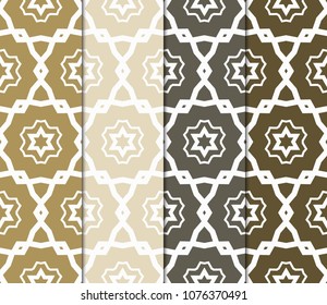 set of decorative super floral seamless pattern. vector illustration. for invitation, greeting card, wallpaper, interior.