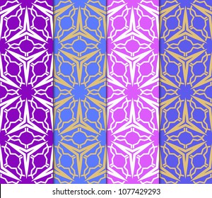 set of decorative super floral seamless pattern. vector illustration. for invitation, greeting card, wallpaper, interior.