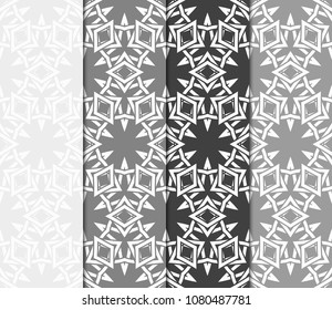 set of decorative super floral seamless pattern. vector illustration. for invitation, greeting card, wallpaper, interior.