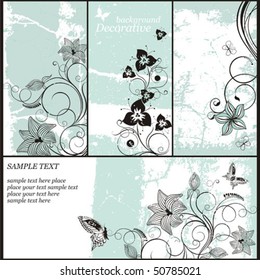 Set of decorative vector cards