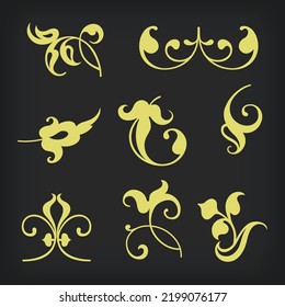 Set of decorative vector elements.