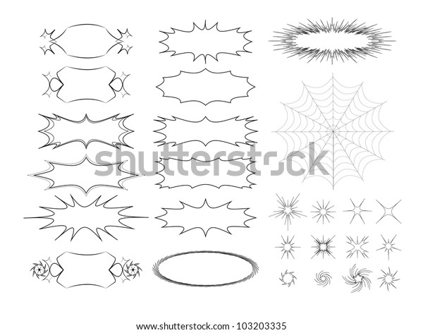 Set of decorative vector figures and calligraphic\
design elements. Eps 10