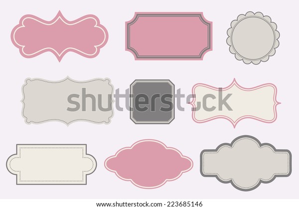 Set Decorative Vector Frames Stock Vector (Royalty Free) 223685146 ...