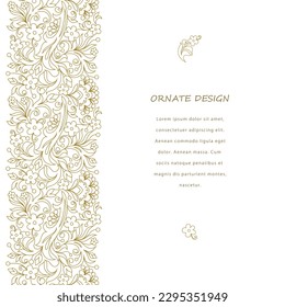 Set of decorative vector frames. Elegant element for design template, place for text. Floral border. Lace decor for birthday and postcard, wedding invitation.