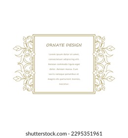 Set of decorative vector frames. Elegant element for design template, place for text. Floral border. Lace decor for birthday and postcard, wedding invitation.