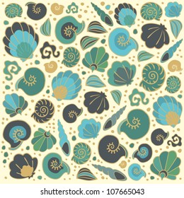 Set of  decorative vector shells 