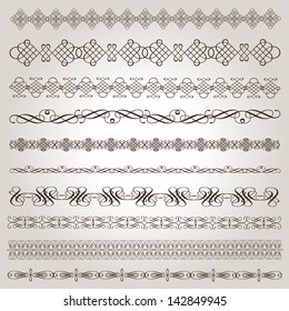 set of decorative vector vintage borders