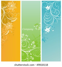 Conjunto de banners verticales decorativos