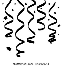 Set Decorative Vertical Serpentine Holiday Decoration Stock Vector ...