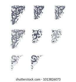 Set of Decorative Victorian Corners