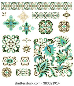 Set of decorative vignettes
