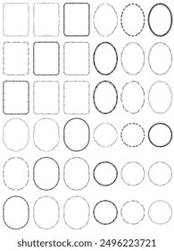 Set of Decorative vintage corner round shape frames and borders. Floral ornamental round frame. page decoration border. 
