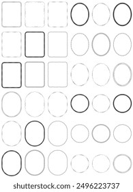 Set of Decorative vintage corner round shape frames and borders. Floral ornamental round frame. page decoration border. 