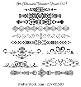 Set of Decorative Vintage design elements