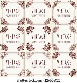 Set of decorative Vintage Frame