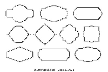 Set of decorative vintage frames
