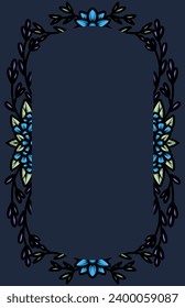 Set of Decorative vintage frames and borders set. Vector design. floral ornament.