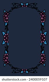 Set of Decorative vintage frames and borders set. Vector design. floral ornament.