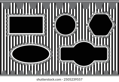 Set of Decorative vintage frames and borders. Vector design. floral ornament.