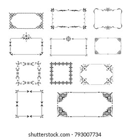 Set of Decorative vintage frames and borders