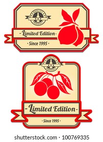 Set of decorative vintage labels